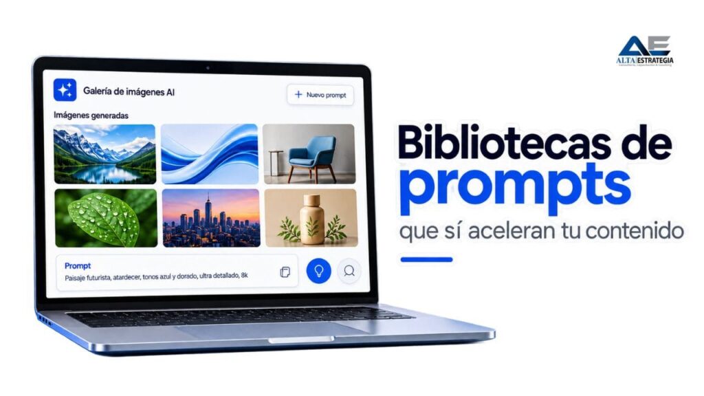 Bibliotecas de prompts de IA para generacion de imagenes profesionales en marketing de contenidos Alta Estrategia